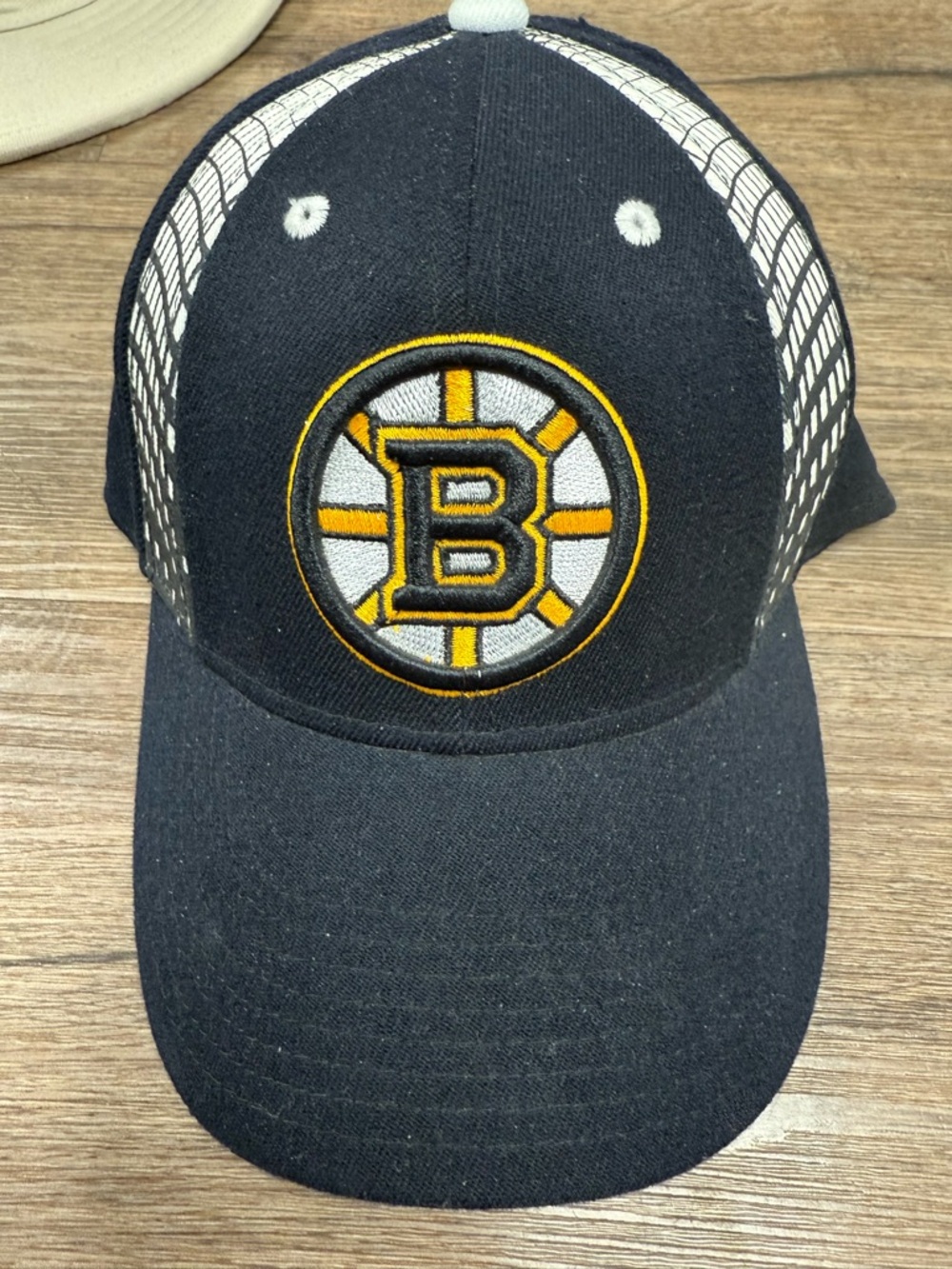 NHL Black and White Fitted Cap Interior